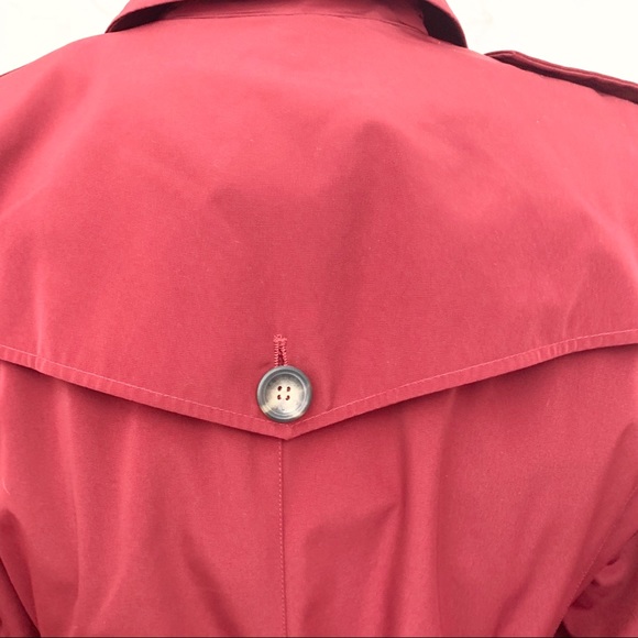 Calvin Klein Trench Coat Red Zip Out Lining XL - Picture 14 of 16